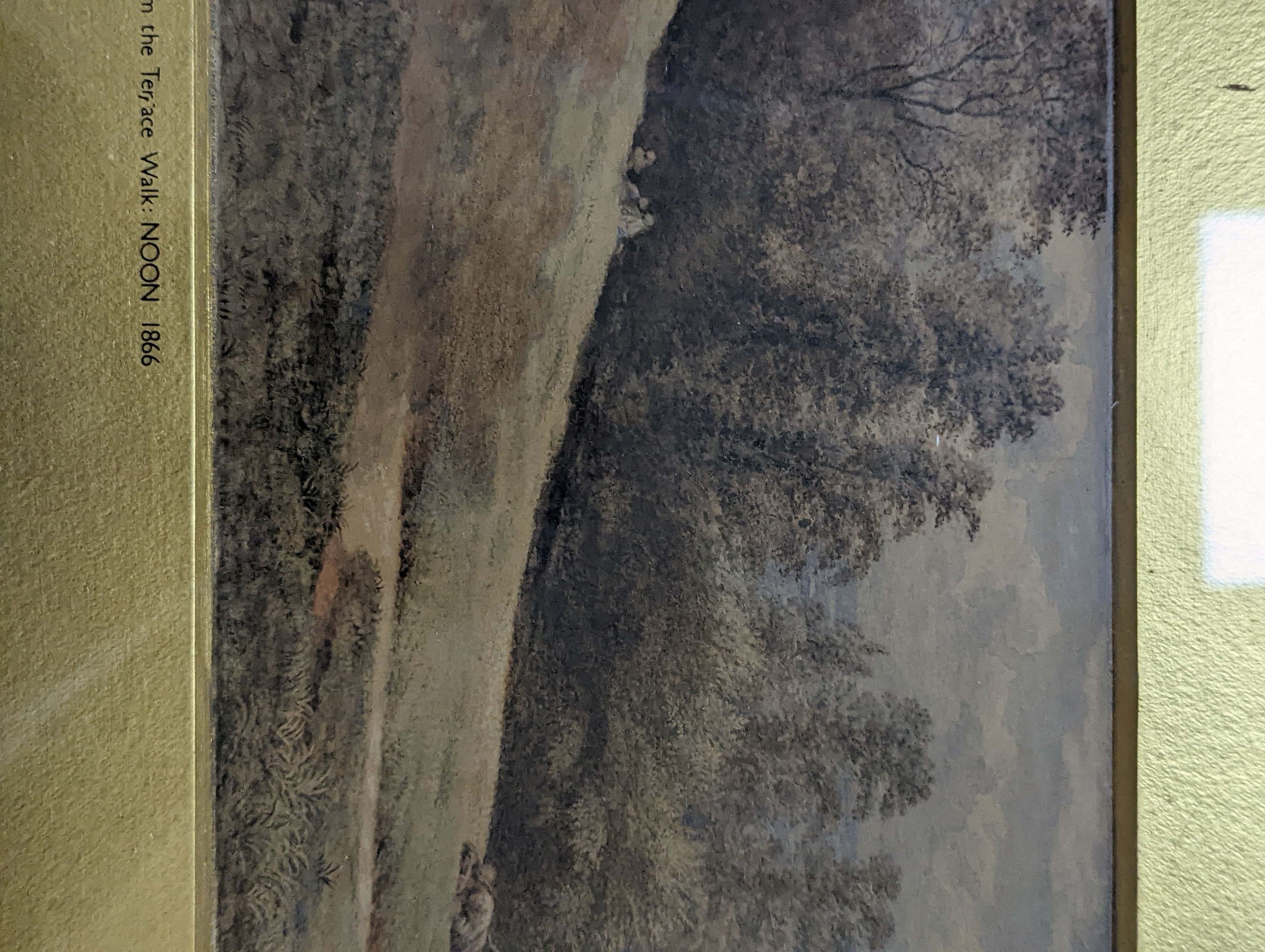 Richard Augustus Clack (1804-1881), watercolour, 'Hampstead Heath from Terrace Walk, Noon 1866', inscribed verso, 15 x 37cm